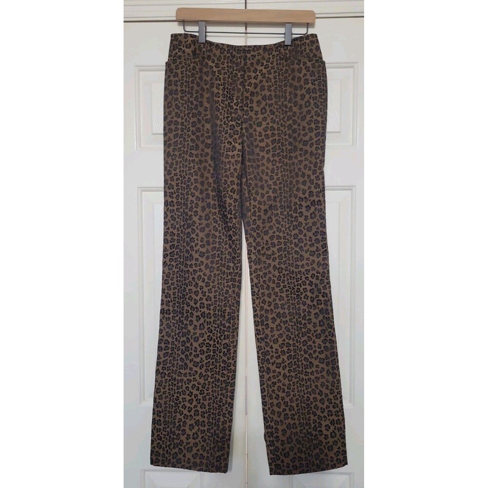 Vintage Fendi ROMA Jeans Leopard Print Pants Trousers Y2K Mid Rise Made Italy 46